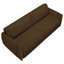 Ver mais imagens de Conjunto Sofá 3 Lugares 223cm e Poltrona 98cm Amaranto M22 Veludo Marrom - Mpozenato