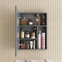 Ver imagem 4 de Conjunto para Banheiro com Espelheira e Cuba de Porcelanato 60cm Fox Yescasa Cinza