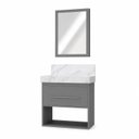 Ver imagem 2 de Conjunto para Banheiro com Espelheira e Cuba de Porcelanato 60cm Fox Yescasa Cinza