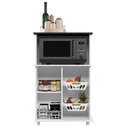 Ver imagem 4 de Balcão Fruteira com Cestos Organizadores Prateleira com Nicho para Forno/Micro-Ondas 1 Porta Núbia