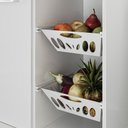 Ver imagem 2 de Balcão Fruteira com Cestos Organizadores Prateleira com Nicho para Forno/Micro-Ondas 1 Porta Núbia