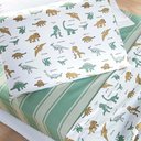 Ver imagem 3 de Jogo de Cama Lençol Lutti Solteiro Infantil 200 Fios Estampado 3 Peças Dinossauro Verde - 100% Polié