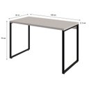 Ver imagem 3 de Escrivaninha Mesa Escritório Office Estilo Kuadra 120cm Industrial Branco Chess Marrom
