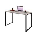 Ver imagem 4 de Escrivaninha Mesa Escritório Office Estilo Kuadra 120cm Industrial Branco Chess Marrom