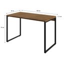 Ver imagem 3 de Escrivaninha Mesa Escritório Office Estilo Kuadra 120cm Industrial Lâmina Mel Marrom