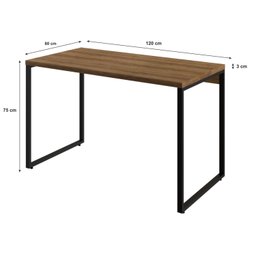 Mesa para Escritório Office Estilo Industrial 120cm Kuadra  - 3