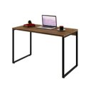 Ver imagem 4 de Escrivaninha Mesa Escritório Office Estilo Kuadra 120cm Industrial Lâmina Mel Marrom