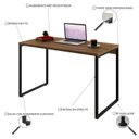 Ver imagem 5 de Escrivaninha Mesa Escritório Office Estilo Kuadra 120cm Industrial Lâmina Mel