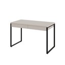 Ver imagem 3 de Escrivaninha Mesa Escritório Kuadra 2 Gavetas 120cm Industrial Branco Chess Marrom