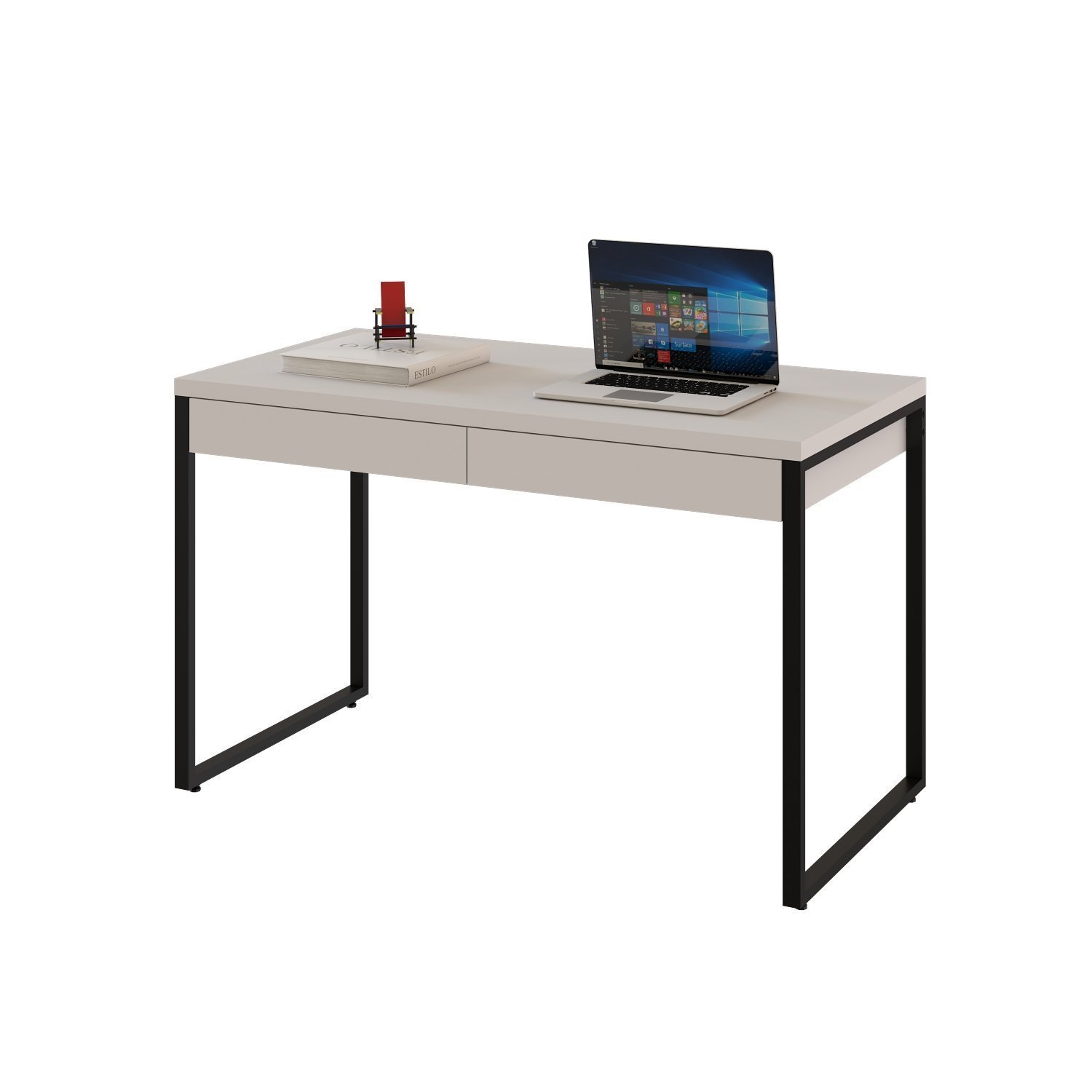 Mesa para Escritório 120cm 2 Gavetas Kuadra  - 2