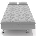 Ver imagem 6 de Sofá Cama para Sala de Estar Quarto 193cm Lia M03 Veludo Cinza - Lyam Decor