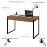 Escrivaninha Mesa Escritório 120cm 2 Gavetas Kuadra - 5