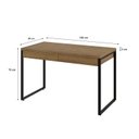 Ver imagem 3 de Escrivaninha Mesa Escritório Kuadra 2 Gavetas 120cm Industrial Lâmina Mel Marrom
