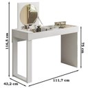 Ver imagem 3 de Escrivaninha Penteadeira Reppy 112 cm Branco MBL
