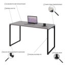 Ver imagem 5 de Escrivaninha Mesa Escritório Office Estilo Kuadra 135cm Industrial Branco Chess Marrom