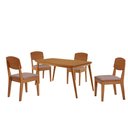 Ver imagem 2 de Mesa de Jantar Copper 120cm Tampo Canto Copo Mdf com 4 Cadeiras Copper Moderna Mobília