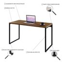 Ver imagem 5 de Escrivaninha Mesa Escritório Office Estilo Kuadra 135cm Industrial Lâmina Mel Marrom