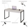 Escrivaninha Mesa Escritório 135cm 2 Gavetas Kuadra - 5