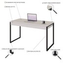 Ver imagem 5 de Escrivaninha Mesa Escritório Kuadra 2 Gavetas 135cm Industrial Branco Chess Marrom