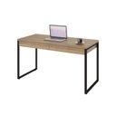 Ver imagem 4 de Escrivaninha Mesa Escritório Kuadra 2 Gavetas 135cm Industrial Lâmina Mel Marrom