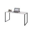 Ver imagem 4 de Escrivaninha Mesa Escritório Diretor Estilo Kuadra 150cm Industrial Branco Chess Marrom