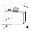 Ver imagem 5 de Escrivaninha Mesa Escritório Diretor Estilo Kuadra 150cm Industrial Branco Chess