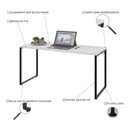 Ver imagem 5 de Escrivaninha Mesa Escritório Diretor Estilo Kuadra 150cm Industrial Branco Chess