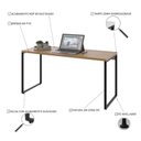 Ver imagem 5 de Escrivaninha Mesa Escritório Diretor Estilo Kuadra 150cm Industrial Lâmina Mel Marrom