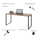 Ver imagem 5 de Escrivaninha Mesa Escritório Diretor Estilo Industrial 1,50M Kuadra