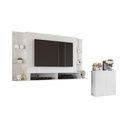 Ver imagem 2 de Painel para Tv 60 Polegadas com Prateleiras Vidro e Aparador 2 Portas Multimóveis Mp1099 Branco