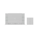 Ver imagem 3 de Painel para Tv 60 Polegadas com Prateleiras Vidro e Aparador 2 Portas Multimóveis Mp1099 Branco