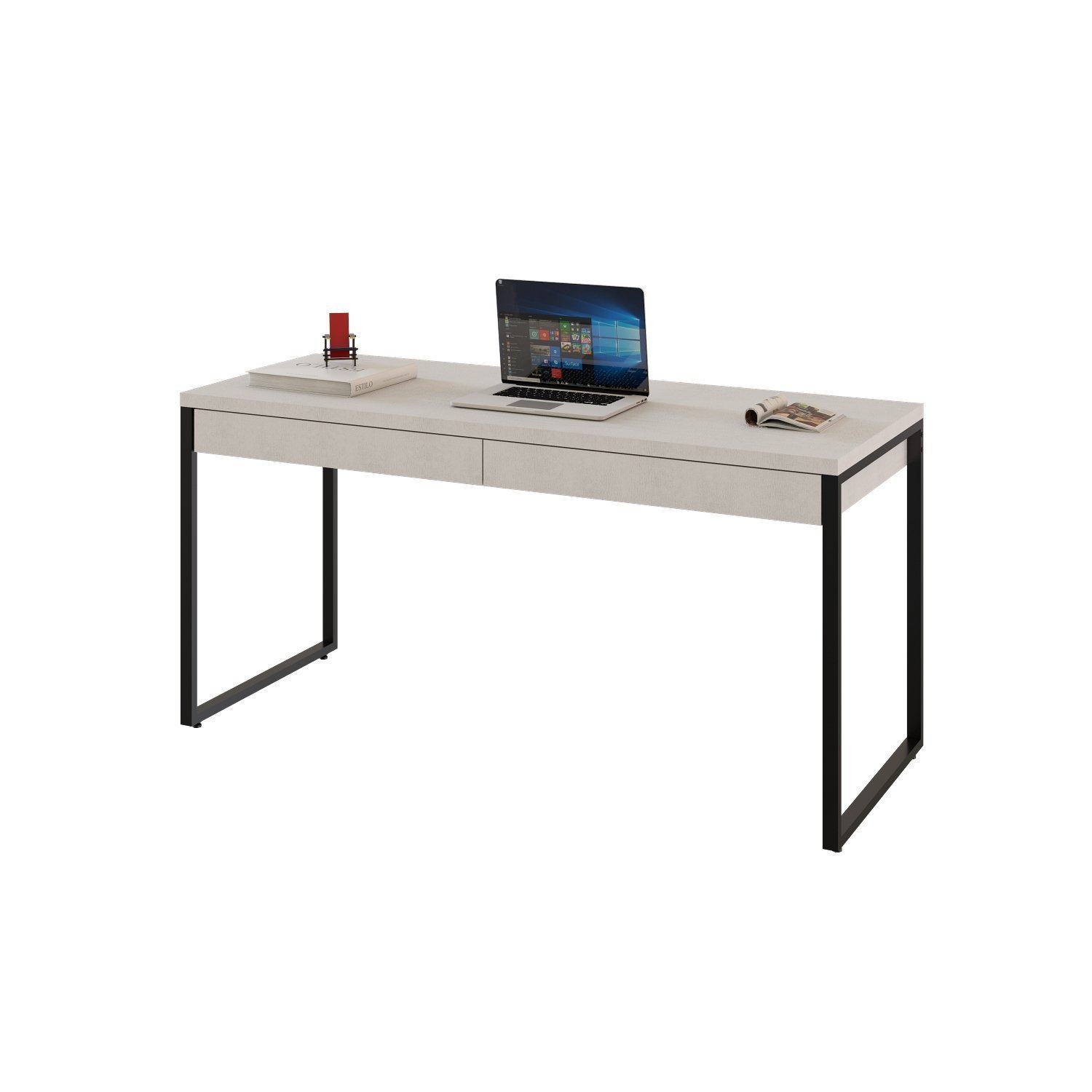 Mesa para Escritório 150cm 2 Gavetas Kuadra  - 4