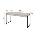 Ver imagem 3 de Escrivaninha Mesa Escritório Kuadra 2 Gavetas 150cm Industrial Branco Chess
