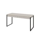 Ver imagem 2 de Escrivaninha Mesa Escritório Kuadra 2 Gavetas 150cm Industrial Branco Chess Marrom