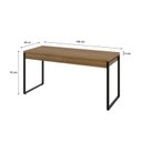 Ver imagem 3 de Escrivaninha Mesa Escritório Kuadra 2 Gavetas 150cm Industrial Lâmina Mel Marrom