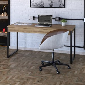 Escrivaninha Mesa Escritório 150cm 2 Gavetas Kuadra