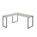 Ver imagem 2 de Escrivaninha Mesa Escritório em L Estilo 1,50MX1, Kuadra Compace 150cm Industrial Branco Chess Marro