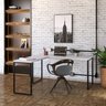 Mesa de Escritório em L Estilo Industrial 1,50Mx1,50M Kuadra Compace - 1