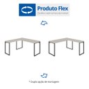 Ver imagem 7 de Escrivaninha Mesa Escritório em L Estilo Industrial 1,50Mx1,50M Kuadra Compace