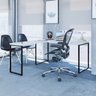 Mesa de Escritório em L Estilo Industrial 1,50Mx1,50M Kuadra Compace - 6