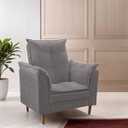 Ver imagem 3 de Poltrona Amamentar Ergonômica com Puff em Suede - Meu Estofado:cinza Trovão
