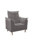 Ver imagem 6 de Poltrona Amamentar Ergonômica com Puff em Suede - Meu Estofado:cinza Trovão
