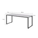 Ver imagem 4 de Escrivaninha Mesa Escritório Estilo Diretor Kuadra 180cm Industrial Branco Chess Marrom
