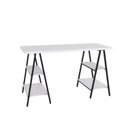 Ver imagem 3 de Escrivaninha Mesa Escritório Cavalete 135cm 4 Prateleiras Estilo Industrial Kuadra