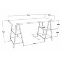 Ver imagem 5 de Escrivaninha Mesa Escritório Cavalete 135cm 4 Prateleiras Estilo Industrial Kuadra