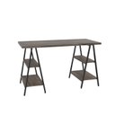 Ver imagem 3 de Escrivaninha Mesa Escritório Cavalete 135cm 4 Prateleiras Estilo Industrial Kuadra