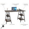 Escrivaninha Cavalete 135cm 4 Prateleiras Estilo Industrial Kuadra  - 5