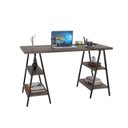 Ver imagem 2 de Escrivaninha Mesa Escritório Cavalete 135cm 4 Prateleiras Estilo Industrial Kuadra