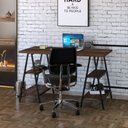 Ver imagem 1 de Escrivaninha Mesa Escritório Cavalete 135cm 4 Prateleiras Estilo Industrial Kuadra