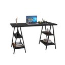 Ver imagem 2 de Escrivaninha Mesa Escritório Cavalete 135cm 4 Prateleiras Estilo Industrial Kuadra